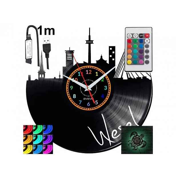 Dárek Originální dekorace do domu Hodiny z vinylové desky