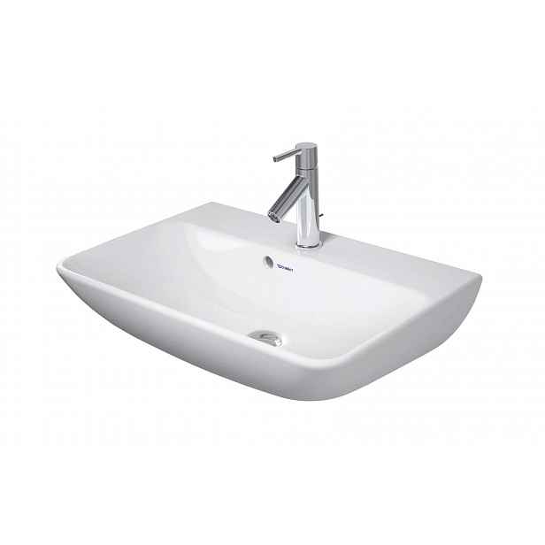 Duravit ME by Starck - Umyvadlo 60x40 cm, s přepadem, otvor pro baterii, bílá 234360AA00