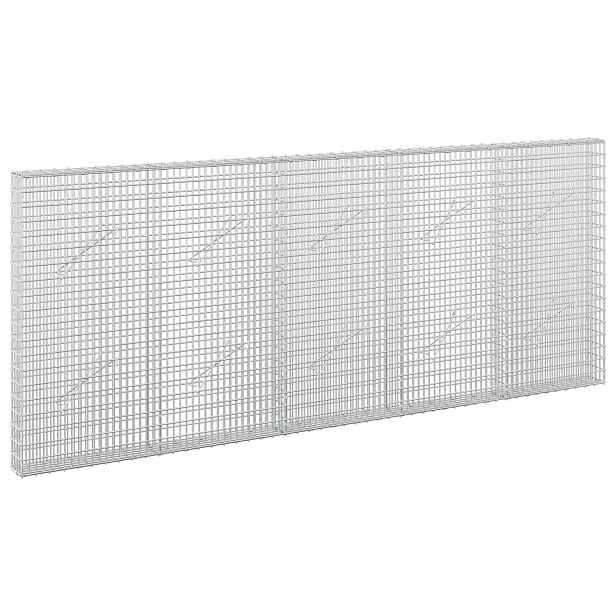 vidaXL Gabion s drátem 3,5 mm a sítem 5x2,5 cm 250x10x100 cm
