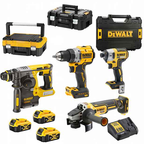 18V Xr Bezuhlíková sada 4 nářadí 3 X 5 Ah DeWalt DCK422P3T