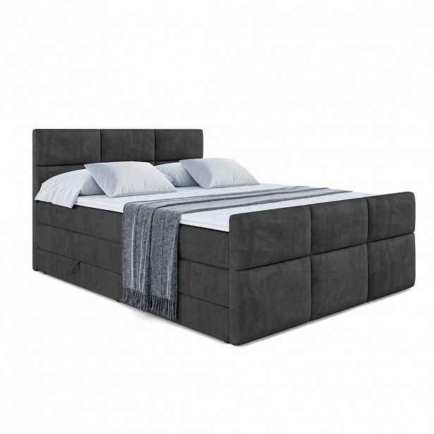 ALTDECOR POSTEL boxspring OHIO-Z KING – 160x200 – H3/H4 – černá