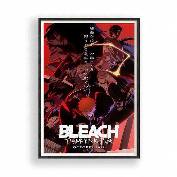 Obraz Bleach Thousand Year Blood War Plakát Rámeček Dřevěný Černý 30x42 cm