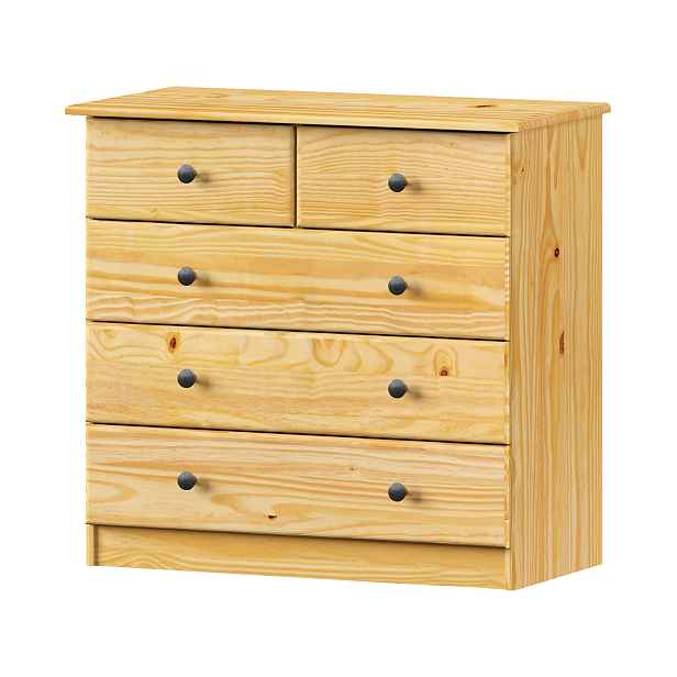 Prádelník 3 + 2 zásuvky 918K, kovové úchytky