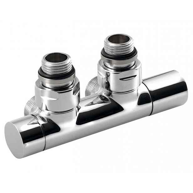 Sapho Twin - Připojovací sada ventilů pro středové připojení, rozteč 50 mm, chrom CP401S