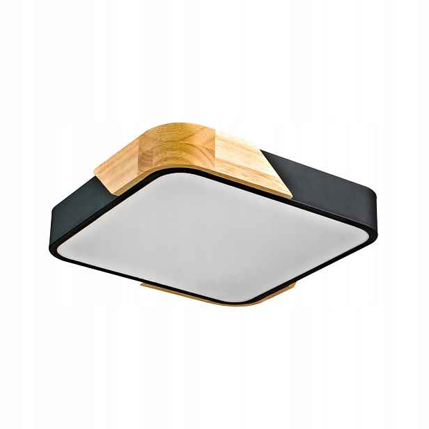 Stropní Svítidlo dřevo černobílý čtvercový teplá barva Led 24W Santer Italux