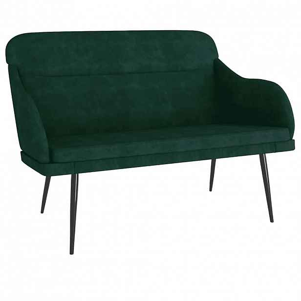 vidaXL Lavice tmavě zelená 110 x 76 x 80 cm samet