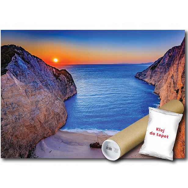Vinylová fototapeta Moře Pláž Skály Navagio Beach Zakynthos 152x104