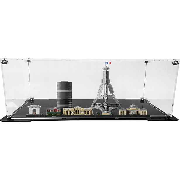 Vitrína s černou základnou pro sadu Lego 21044 Architecture Paříž
