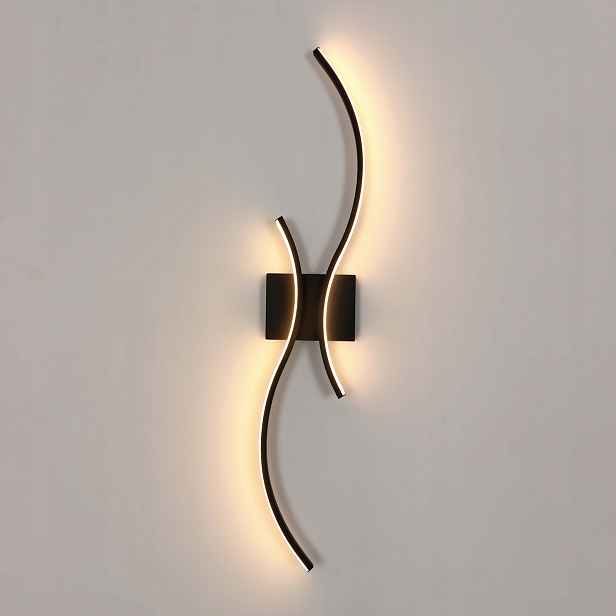 Led Nástěnné Svítidlo Lampa Černé Moderní Do Ložnice 3000K 27W 80CM