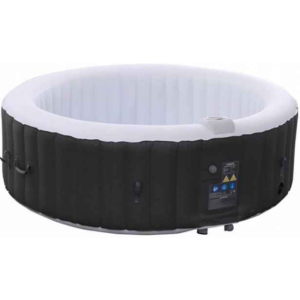 Nafukovací hydromasážní bazén, 1000 l, pro 6 osob, 2400 W, Ø 208 cm, černá