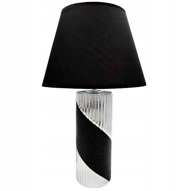 Noční Lampa Černá Stříbrná Do Obývacího Pokoje Ložnice Stolní Lampa