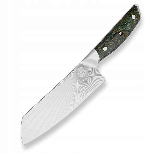 Nůž Santoku pro šéfkuchaře 18.5 cm Nerezový Dellinger Northern Sun Zelený