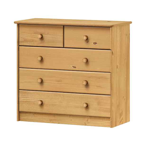 Prádelník 3 + 2 zásuvky 918V vosk