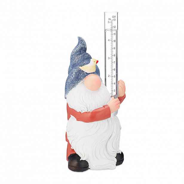 Relaxdays DEŠŤOMĚR Vícebarevný zahradní trpaslík polyresin výška 18 cm