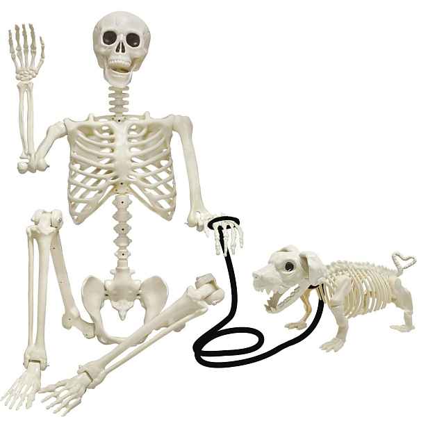Sada Kostlivců Pro Halloween, Člověk A Pes, 90 CM Figurky Domu Strachu