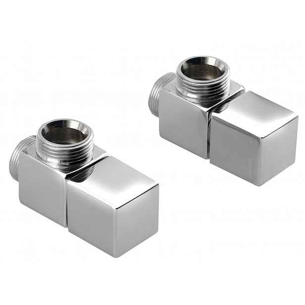 Sapho Cube - Připojovací sada ventilů ruční rohová, chrom CP4010S