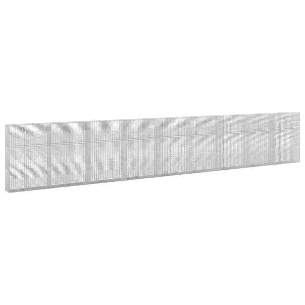 vidaXL Gabion s drátem 3,5 mm a sítem 5x2,5 cm 900x30x150 cm