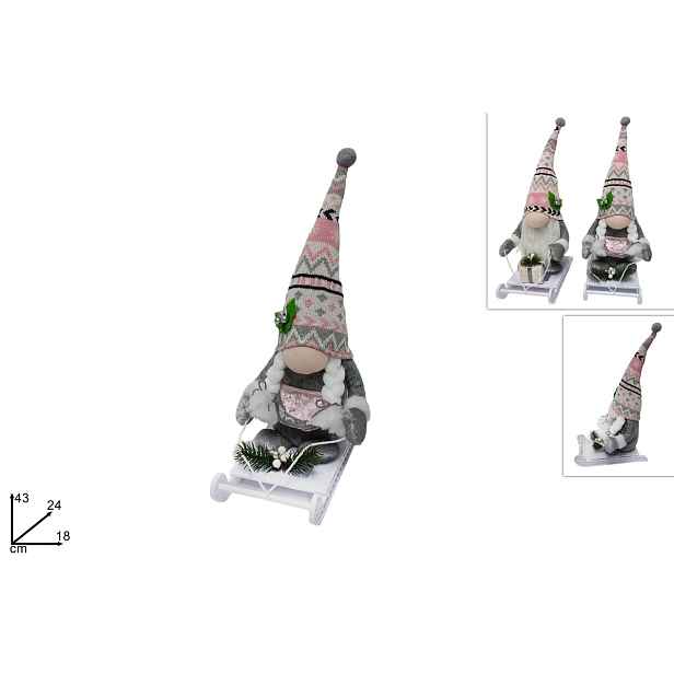 PROHOME - Skřítek vánoční 43cm různé druhy
