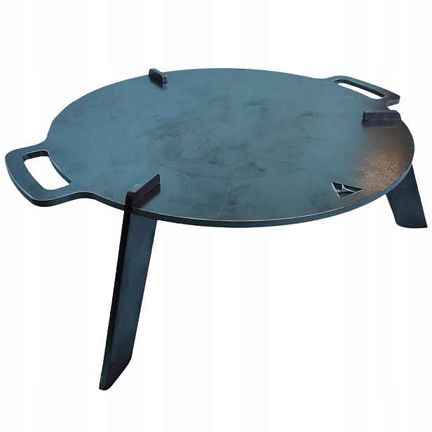 Skládací grilovací deska na oheň Piran Griddle s krytem – ocel 5 mm!
