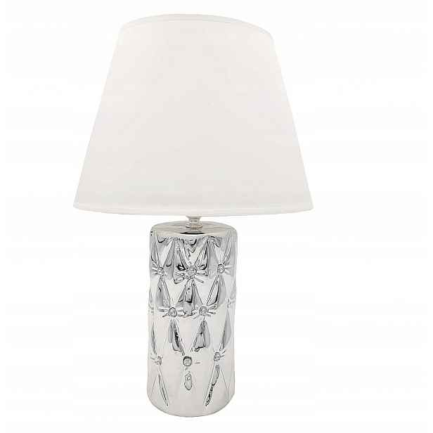 Stolní lampa s krystaly glamour Stříbrná