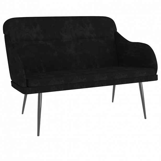 vidaXL Lavice černá 110 x 76 x 80 cm samet
