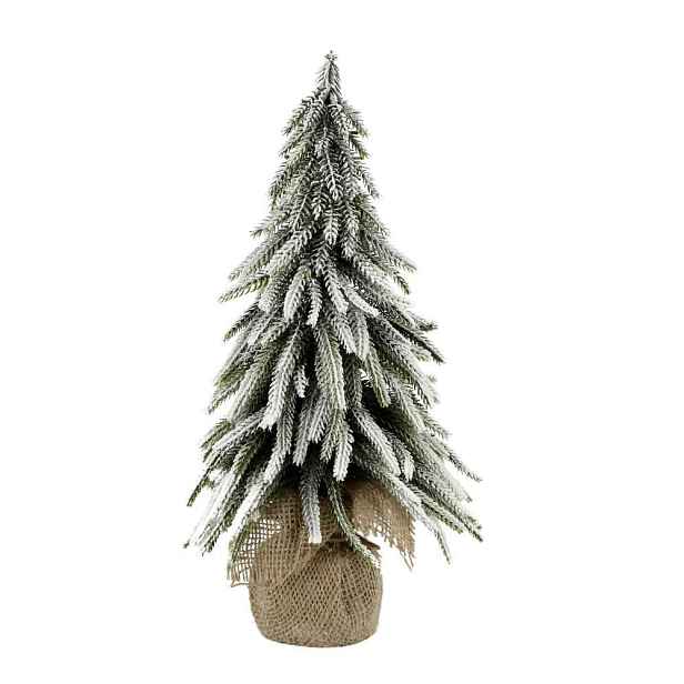 Zasněžený vánoční stromek v jutě Fleur Pine Tree - 35 cm Chic Antique