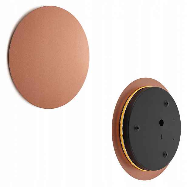 Nástěnné svítidlo Ring Led M Copper teplá barva do chodby 10347 Nowodvorski