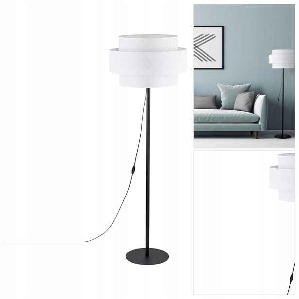 Stojací lampa Calisto černá, moderní lesk v ložnici Tk Lighting