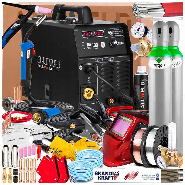 Svařovací Stroj Spartus Easymig 200 230V 200A Tig Lift Mma Flux Synergie 2-VÁLCOVÝ