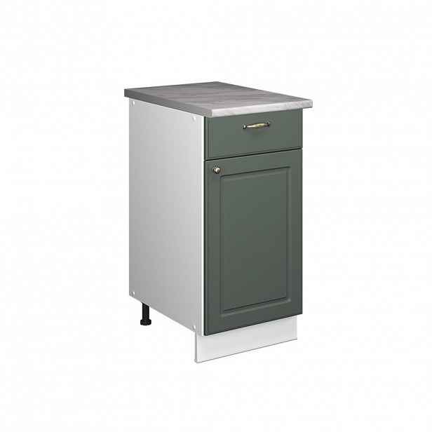 Vicco SPODNÍ SKŘÍŇKA PRO DŘEZ/VARNOU DESKU Fame-Line, Zelená zlatá země/Bílá, 40 cm, PD Mramor