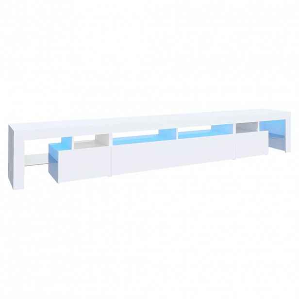 vidaXL TV skříňka s LED osvětlením bílá 260x36,5x40 cm