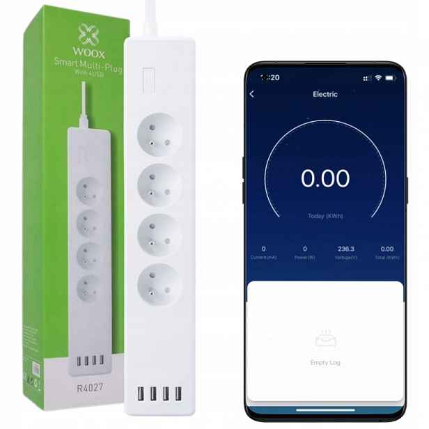 Zásuvková Lišta Wifi 4 x Ac 4 x Usb, prodlužovací kabel 1,8 m Tuya, Woox