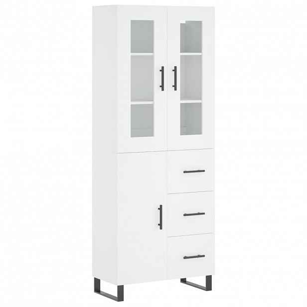 vidaXL Skříň highboard bílá 69,5 x 34 x 180 cm kompozitní dřevo