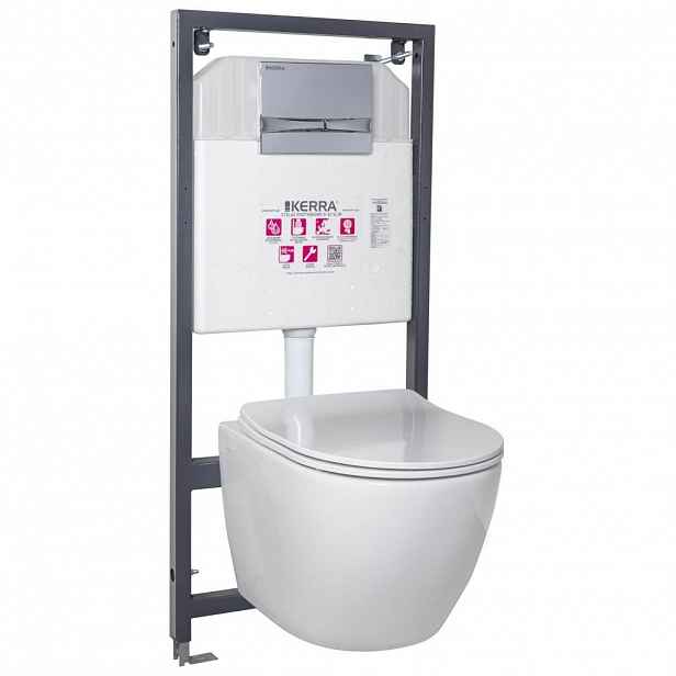 KERRA - Instalační set WC Delos/Adriatic CHR 5907548115867