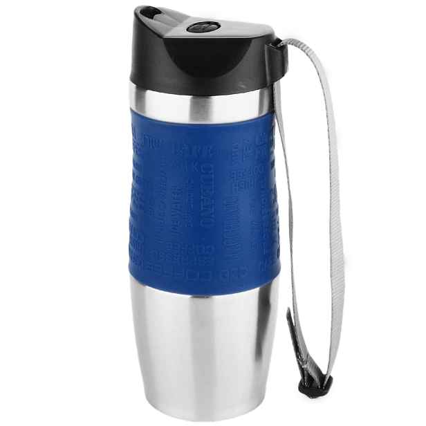 ODELO OD1219 Termohrnek s popruhem, 0,380L, modrý