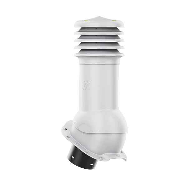 Větrací komín HiVent fi 125 mm pro plechovou střešní krytinu, profil C, šedý