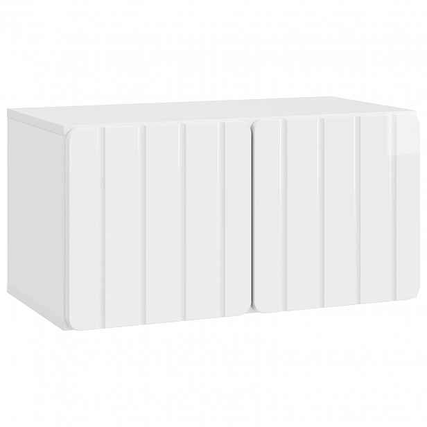 vidaXL Nástěnná TV skříň 59,5 x 31 x 30 cm Bílá s vysokým leskem