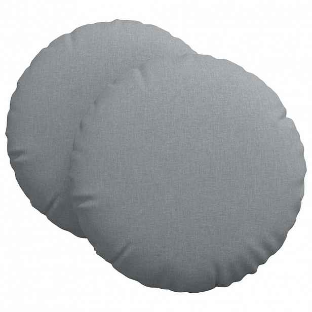 vidaXL Polštáře na sedadla 2 ks Textil Světle šedá Ø80 x 29 cm