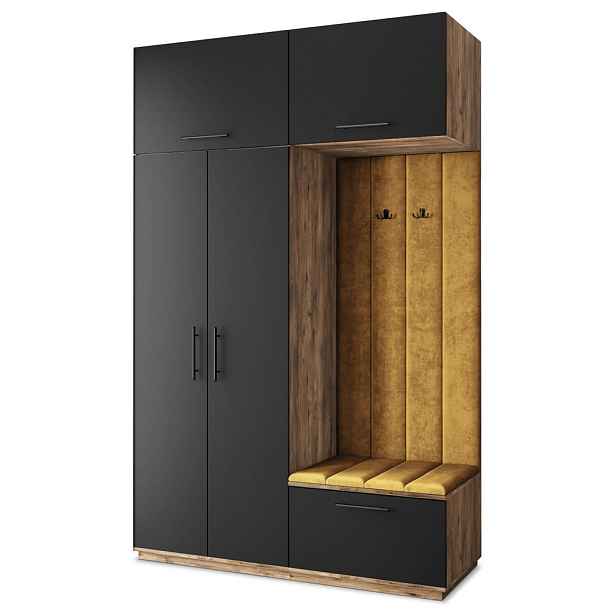 MASSENO MODERNÍ PŘEDSÍŇOVÁ SESTAVA REMA, 150/240/60 cm, dub Lefkas