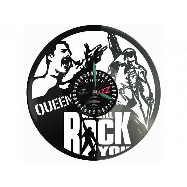 Queen Dárek Originální dekorace do domu Hodiny z vinylové desky