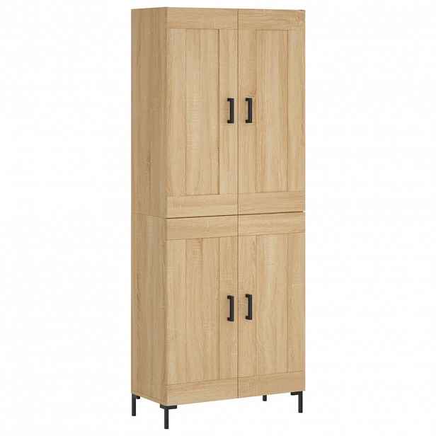 vidaXL Skříň highboard dub sonoma 69,5 x 34 x 180 cm kompozitní dřevo