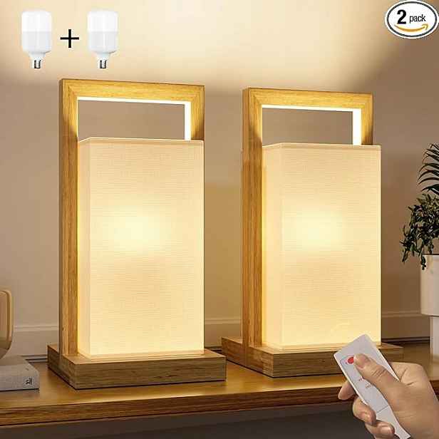 Set 2 Stmívatelných Stolních Led Lamp Na Baterie s dálkovým ovládáním
