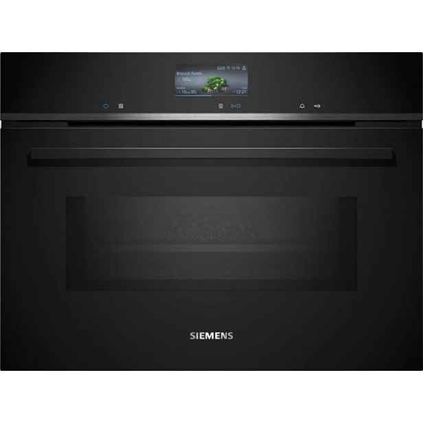 Vestavná kompaktní trouba Siemens s mikrovlnami 60 x 45 cm černá CM736GAB1