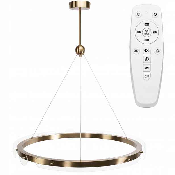 Závěsná zlatá stropní lampa Glamour Led lustr Gold Toolight