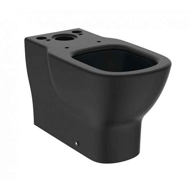 Ideal Standard Tesi - WC kombi mísa, spodní/zadní odpad, AquaBlade, hedvábná černá T5560V3