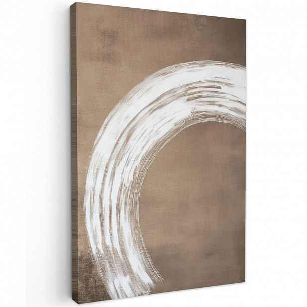 MuchoWow OBRAZ NA PLÁTNĚ Barva - hnědá - Japandi 40x60 cm