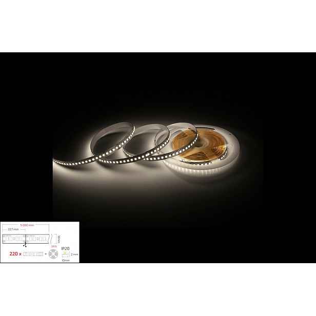 Osvětlení Led Páska Rolka 5 m bílá Neutrální DL R-2835-FUT-800-20-40K-01