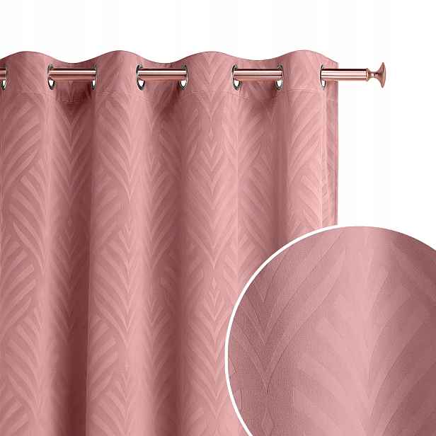 ROOM99 Závěs 140x280 růžová, připravená na průchodkách, kolečka Leafly S