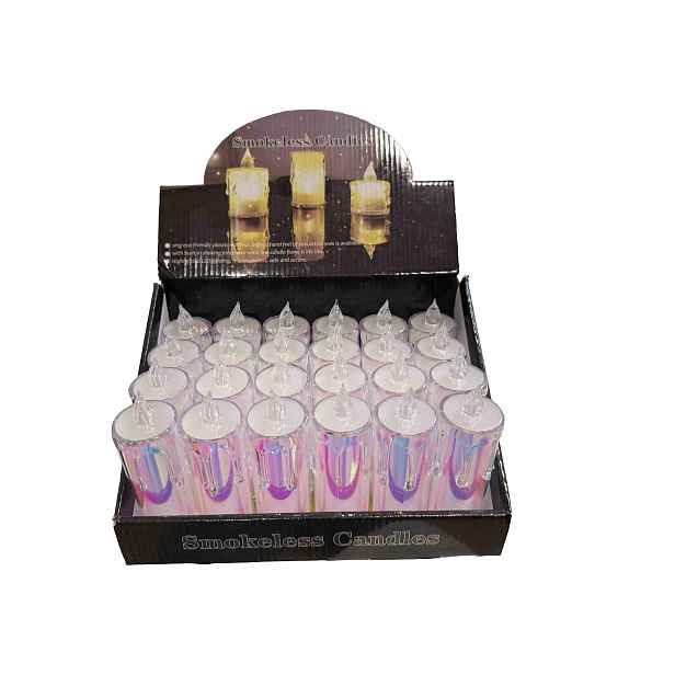 Set 24 x Led Svíčka S Voskovým Efektem 12 CM