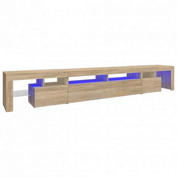 vidaXL TV skříňka s LED osvětlením dub sonoma 260x36,5x40 cm